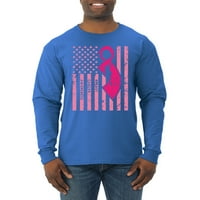 AmericanFlag svijest Muška majica s dugim rukavima, svijetloplava, velika