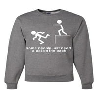 Neki ljudi samo trebaju požar na stražnjoj humoru unise grafički džemper, heather siva, velika