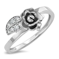 Sterling srebrni ženski prsten za ženske ruže