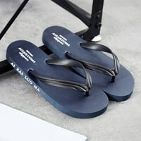 Flip flops muškarci Ljeto ravne meke dno udobne lagane casual sandale za plažu, plavo