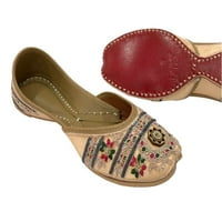 Žene Punjabi Jutti za vjenčane indijske cipele Poklon za njenu baletnu ravne cipele Ručno rađene mojari juti nus euro 36