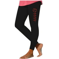 Tajice za žene za bejzbol Print Workout Visoko struk Yoga hlače Učvrsne tekuće teretane rastegnute mamu