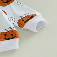 Toddler Baby Halloween Outfit Boy Girl Crewneck Pumpkin Duks ležerni pulover Duks dugih rukava Majica