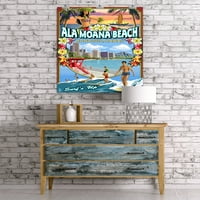 Plaža Ala Moana, Honolulu, Havai'i, montaža scena