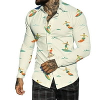 FVWitlyh muns Kompresijska majica Muška prozračna brzih UV zaštita od pune kabrioletne košulje dugih