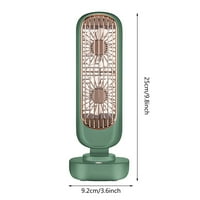 Sehao New Retro Twin List Toranj ventilatora ventilatora vertikalna prenosiva punjenje USB mali ventilator za žene, putovanja, vanjsko zeleno