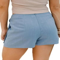 Bomotoo dame Ljeto plaža Kratke hlače Visoko struk dno su pune boje kratke vruće hlače zavoj mini pant