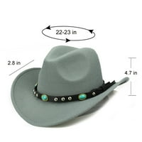 Manuncluims Western kaubojski šešir, modna zakovica Roll up Wide Brim Western Cowboy Cowgirl Hat Sombrero,
