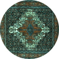 Ahgly Stroj za upotrebu u zatvorenom krugu Perzijske tirkizne plave tradicionalne prostirke, 8 'krug
