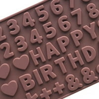 Broj abeceda Čokoladni kalup 3D kolač za kolače Diy Silikonski kalup