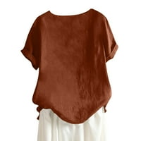 Ženski vrhovi bluza Modni kratki rukav Grafički printira žene Ljeto okruglo dekolte majice Tunika tee