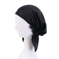Ženska šešir pune boje Jednostavna elastična lagana vjetrootlarna glatka površina saten mekana tkanina podesiva lubanje za svakodnevno trošenje