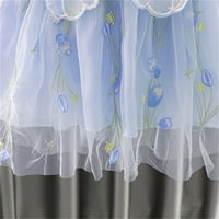 Baby Girl haljine leptir krila čipke kratkih rukava Diplomirana haljina plave 4- godine 4-5y