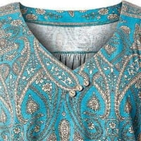 Žene Ljetne casual majice V izrez Petal kratki rukav vrhovi labavo comfy bluza lagana slatka