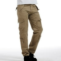 Teretne pantalone za muškarce ispod $ široke džepne džepove čipkasti Duksevi plus veličina Grupni ciljevi