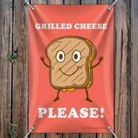Sir sa roštilja, molim sendvič Funny Humor Home Business Office Sign