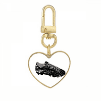 Crna fudbalska obuća uzorak fudbalskog zlatnog srca Metalni držač za ključeve