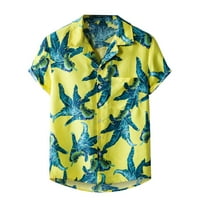 Muški bluze Labavi grafički grafički print Kratki rukav Summer casual krajnje sezone vrhovi zazora višebojna, crna, vojska zelena, plava, žuta S-6XL