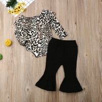 PUNORU LIJEKOVI DIJELOVI Odjeća ruffle leopard kombinezon + crne lame pantalone
