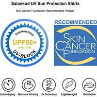 Satankud ženske dugih rukava s dugim rukavima majice upf 50+ zaštita od sunca UV na otvorenom majica ljubičasta m