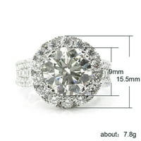 ONHONOON PRIBOR Ogrlice minđuše i elegantni dijamantni cirkon bijeli otvoreni prsten dame nakit