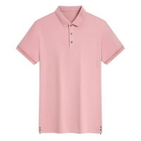 Vedolay muške majice Muške vanjske performanse Polo košulje Kratki rukav Wicking Sports Golf Tenis majica, ružičasta m