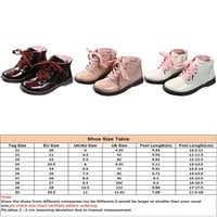 Lacyhop Girls Combart Boots Ležerne prilike čipke za djecu za djecu Bijela 6,5C