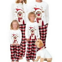 Porodica koja odgovara Božićne pidžame Set pamuk Xmas jeleni odmor Pajamas Sleep odjeća Tata Mom Kids