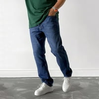 PXiakgy traperice za muškarce Fly modne džepove pantalone casual traperice Muški patentni patentni patentni pantaloni Muške hlače Muškarci Jeans tamno plava + m