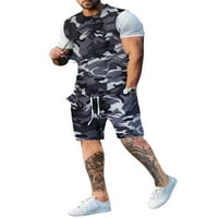 GroanOlook Muška majica Komulažnog printa Jogger setovi elastični struk Mekani trenerke Postavite mensstring