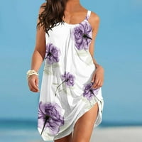 Cuekondne haljine za žene Ležerne prilike na plaži Opruga Ispiši labavi slatki ljuljački pokrov za sunčanje