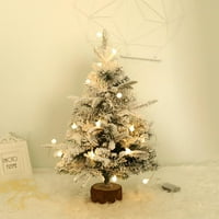 Novobey tabletop božićno drvce, umjetno mini božićno drvce sa LED svjetlosnim dekorom, pre osvetljenim umjetnim mini božićnim drvcem za zabavu u zatvorenom božićnu zabavu