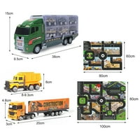 Kripyery Mini kamion model kamiona Real-izgleda čvrsta struktura Exquisite Ručni igrač za kamionet Transport za djecu