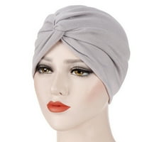Follure Head Wight za žene India šešir muslimanski ruffle cher Cher Chemo Beanie Cvjetni turban zamotaj