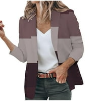 Zimska prodaja Ženska povremena lagana blejalica otvorena prednja rever jakna s dugim rukavima odijela