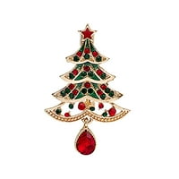 Nakit za božićne vjenčani broš privjesak stablo Vintage rhinestone poklon vina i zabava višebojna