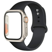 Yuiyuka Silikonski sportski opseg + staklena tvrda futrola Kompatibilan sa Apple Watch Bandovima za
