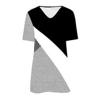 Feternal ženska ležerna modna majica s kratkim rukavima s kratkim rukavima V-izrez Top ženske majice