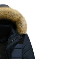 Smanjena duga jakna Muška sa kapuljačom sa kapuljačom plus veličina kaputa od runa Topla zimska jakna