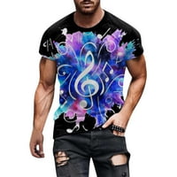 Košulje za muškarce casual okrugli vrat kratkih rukava 3D majice za tinejdžere