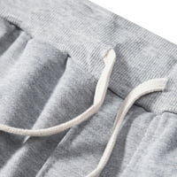 B91XZ radne pantalone za muškarce muške fitness trkačke pantalone za crtanje labavog struka Čvrsta boja džep labavi duksevi sivi, veličina xxl