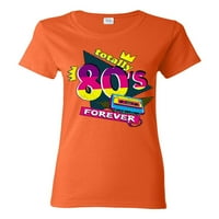 Totalno 80-ima zauvijek Vintage Womens Grafička majica, narandža, srednja
