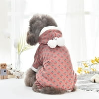 Walbest pas pidžama pas flanel malog pasa džemper dukserica trešnja uzorak zima toplo štenad odjeća