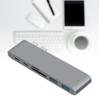 U tipu C čvorište Adapter USB punjenje Zamjena čitača SD TF kartica za Mac Book Pro 18, siva