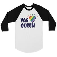 Yas Queen Rainbow Heart Bkwt Ženska bejzbol košulja Poklon