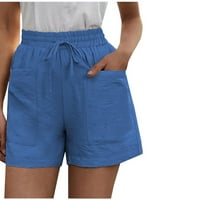 Ženske ljetne kratke hlače Elastične visokog struka Comfy Lagane kratke hlače sa dnevnim boravkom sa