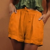 Ženske hlače za vučne hlače pamučne kratke hlače Čvrste hlače, casual comfy ljetna pantalona elastična