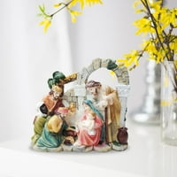 Božićne matićske figurice Minijature Scene Dekoracija statua ukrasa za usmjeravanje Manger soba i ukras doma