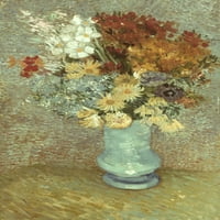 Van Gogh: Cvijeće, 1887. nflowers u plavoj vazi. Platno, ljeto 1887, Vincent Van Gogh. Poster Print by
