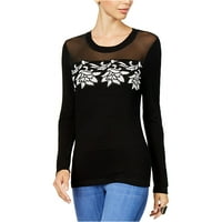 Thalia Sodi ženska iluzija Duks pulover, crna, x-mala